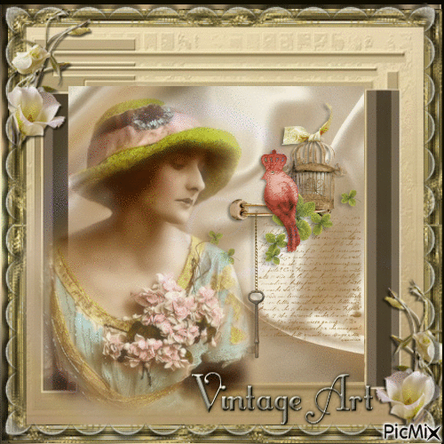Femme Vintage - Ingyenes animált GIF