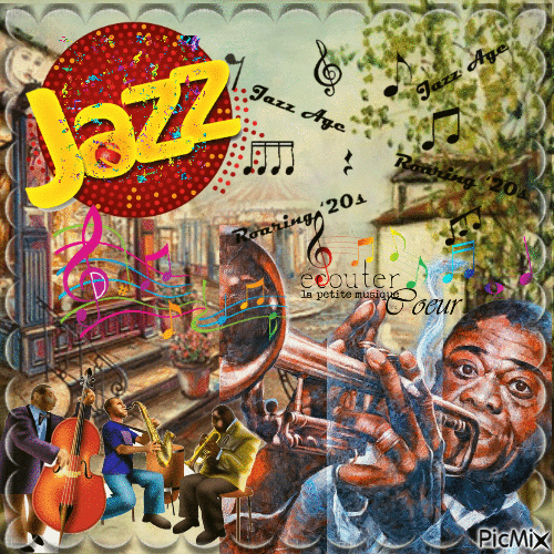 Musiciens de rue typiques de la Nouvelle-Orléans - Bezmaksas animēts GIF