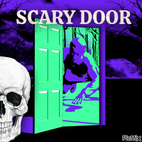 SCARY DOOR - GIF animé gratuit