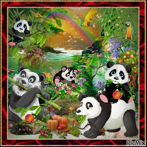 THE PANDA WORLD - GIF animé gratuit