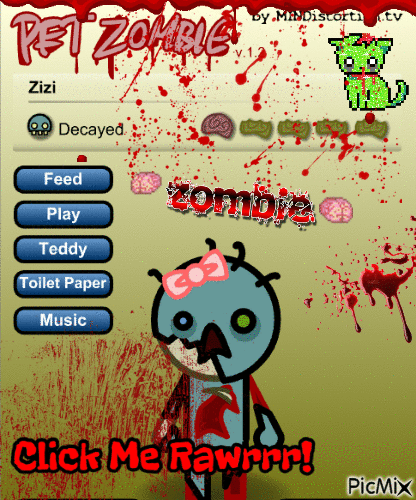 Pet Zombie - GIF animé gratuit