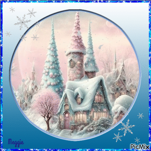 winter in pastel contest - Free animated GIF