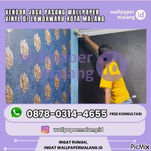 VENDOR JASA PASANG WALLPAPER VINYL DI LOWOKWARU KOTA MALANG - gratis png