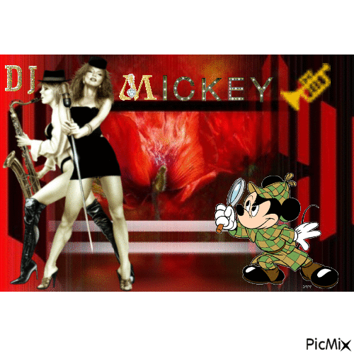 dj mickey - Бесплатный анимированный гифка