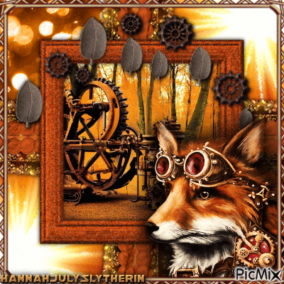 [☼]Steampunk Fox in the Forest[☼] - Free animated GIF