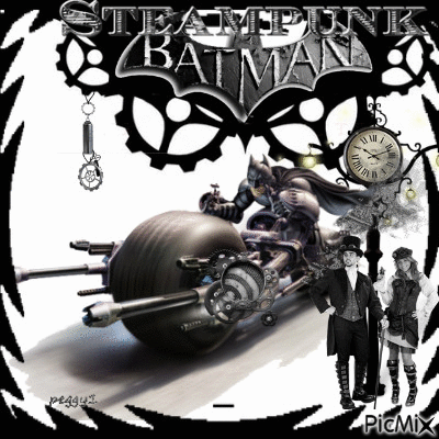 steampunk batman - GIF animado grátis