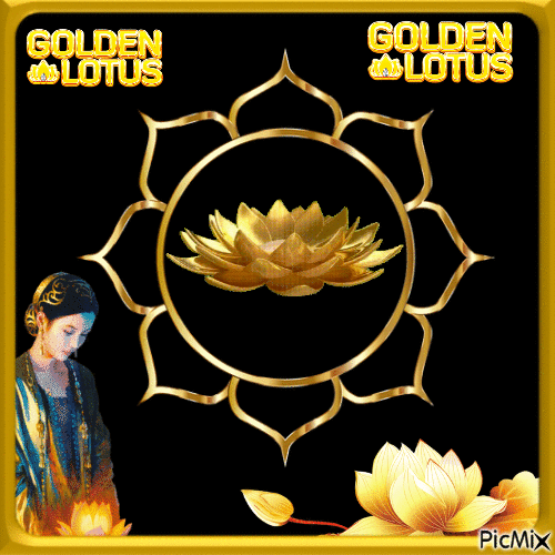 Golden Lotus - Gratis animeret GIF