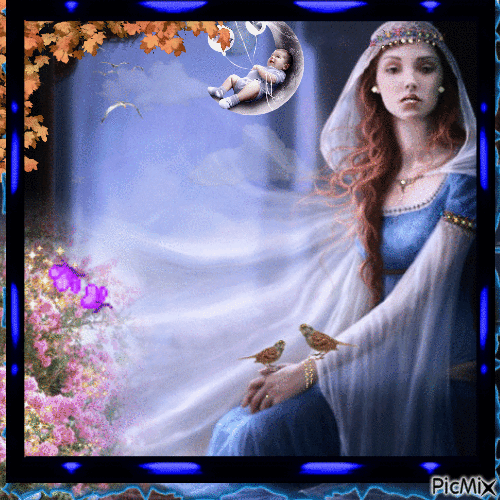Princesa de azul - Ilmainen animoitu GIF