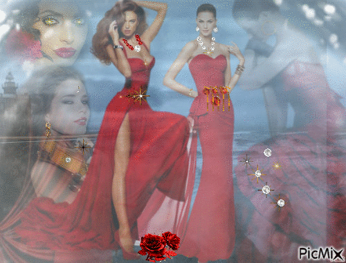 Damas de Rojo - Ingyenes animált GIF