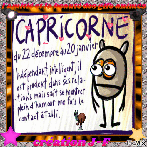 HOROSCOPE (capricorne) - Zdarma animovaný GIF