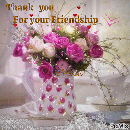 THANK YOU FOR FRIENDSHIP*MARIEL - Free animated GIF