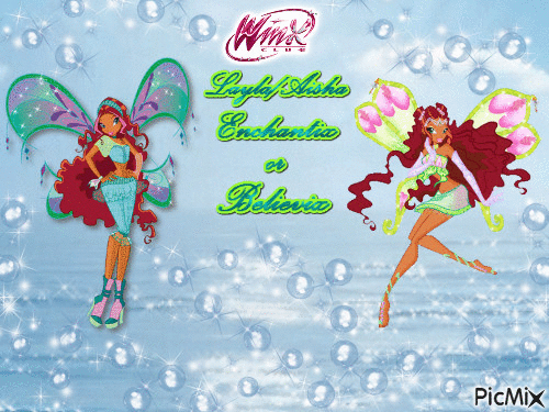 Winx club Layla/Aisha Enchantix or Believix - GIF เคลื่อนไหวฟรี