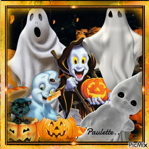 fantomes d'halloween - Gratis geanimeerde GIF