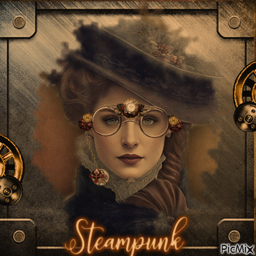 Porträt einer Steampunk-Schönheit - Besplatni animirani GIF