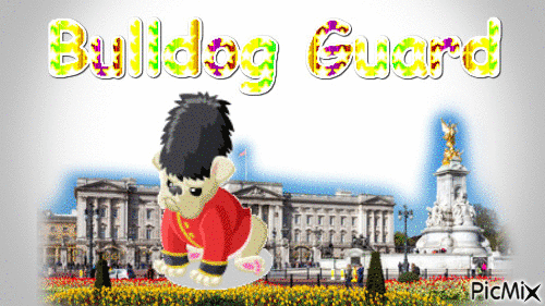 Bulldog Guard - Gratis animeret GIF