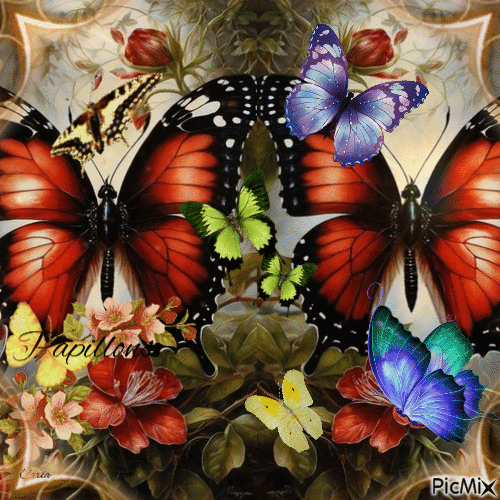 Papillons - Δωρεάν κινούμενο GIF