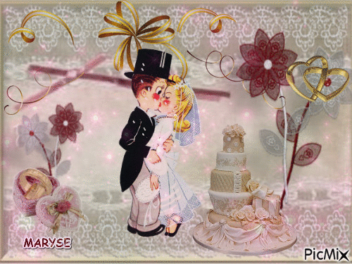 WEDDING - Darmowy animowany GIF