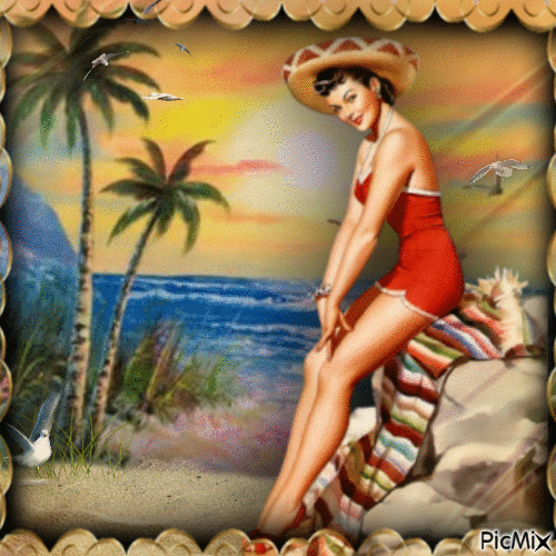 Vintage Woman - Free animated GIF