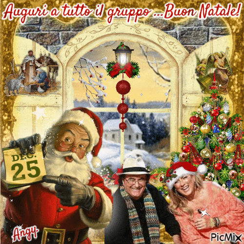 Buon Natale-Albano e Romina - Безплатен анимиран GIF