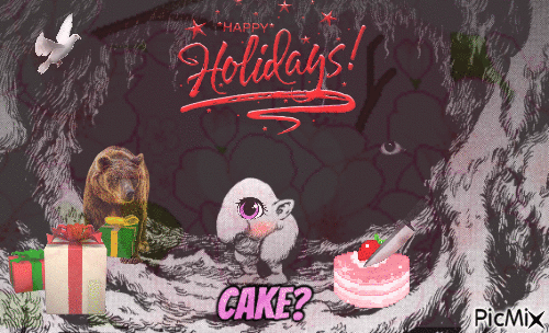 Schnozz offers you cake, do you accept? - GIF animado gratis