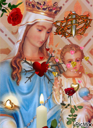 Sedembolestna Panna Maria - Animovaný GIF zadarmo