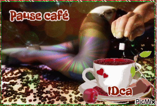 Pause café sexy - GIF animado gratis