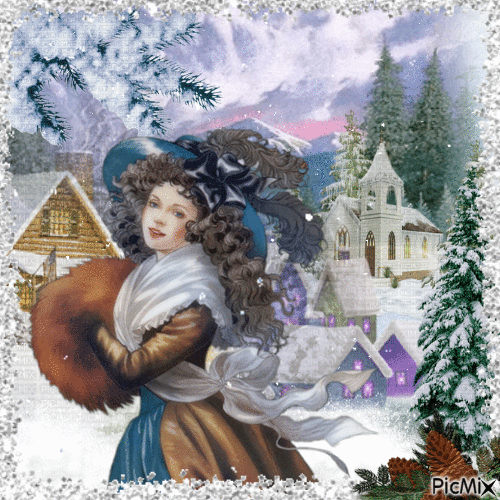 Vanessa _ vintage hiver - Ingyenes animált GIF