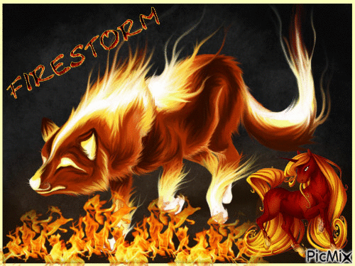 fire's wolf - Nemokamas animacinis gif