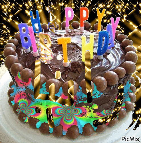 *******عيد ميلاد سعيد ***رانوش - GIF animé gratuit