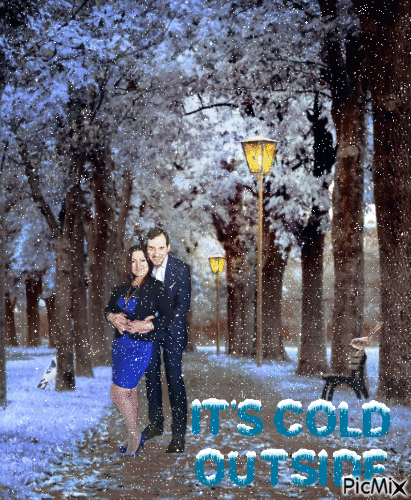 It's cold outside - GIF animate gratis