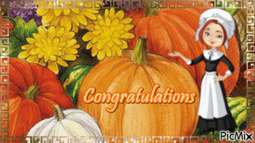 Thanksgiving Congratulations - GIF animé gratuit
