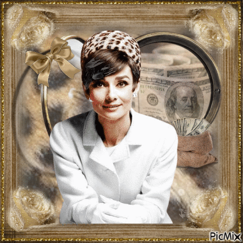 Audrey Hepburn, Actrice Britannique - Nemokamas animacinis gif