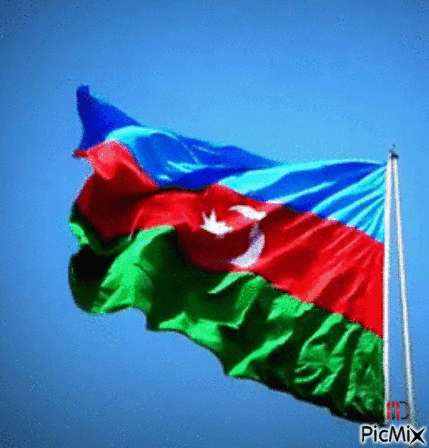 Azerbaijan flag - Бесплатный анимированный гифка