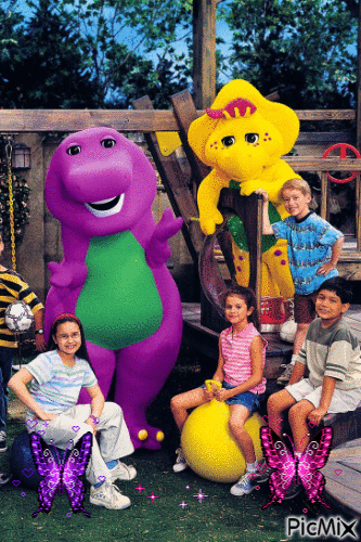 Barney - Animovaný GIF zadarmo