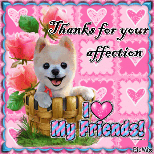 Thanks for your affection - Bezmaksas animēts GIF