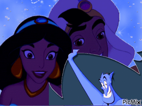 Aladin yaz and ginnie - Gratis animeret GIF