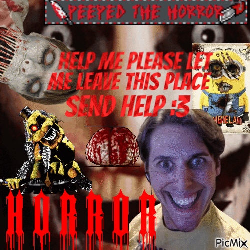 Peep that horror!! - Free animated GIF