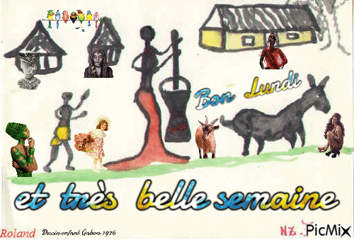 Bon lundi belle semaine - Бесплатный анимированный гифка