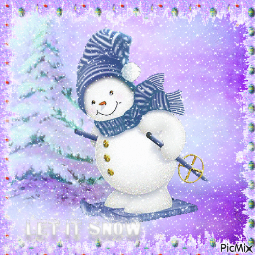 sneeuwman - GIF animate gratis