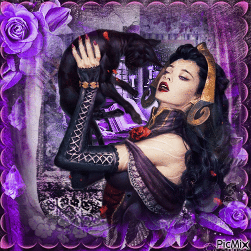 Gothique en violet - Gratis geanimeerde GIF