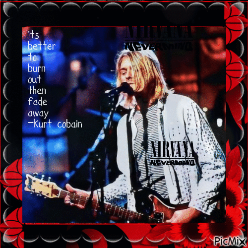 Kurt Cobain (Nirvana) - Bezmaksas animēts GIF