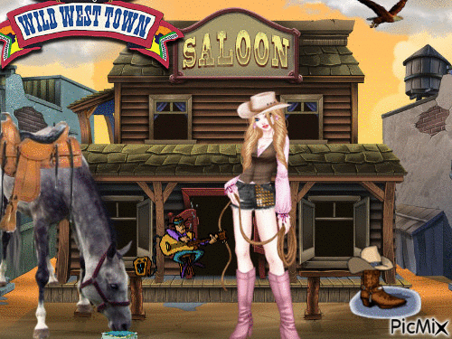 Wild West Town - Безплатен анимиран GIF