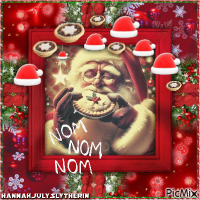 {{Santa eating an ENTIRE Mince Pie}} - Ingyenes animált GIF