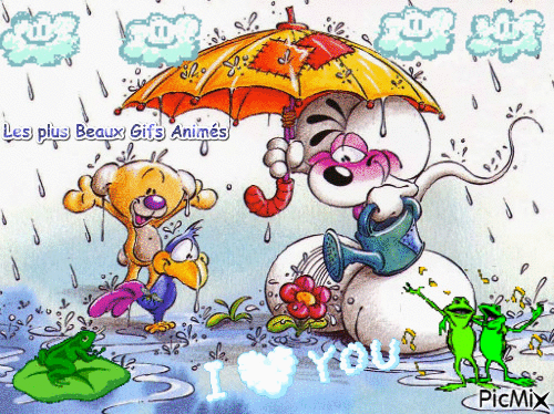 il pleut il pleut.... - GIF animado gratis