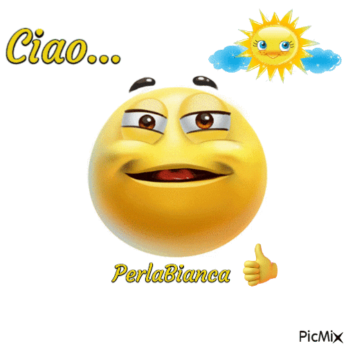 Ciao (Smile emoj) - Gratis animeret GIF