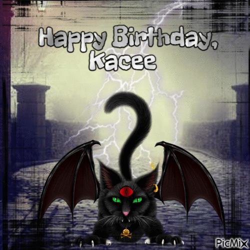Happy Birthday, Kacee - GIF animado grátis