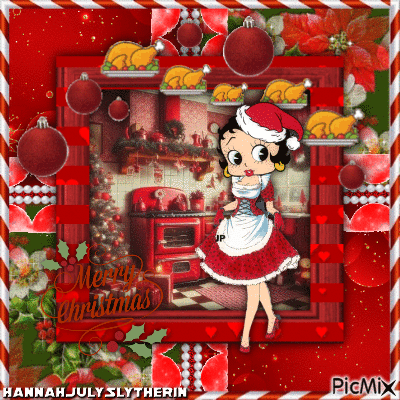 {{Betty Boop - Christmas in the Kitchen}} - Gratis animeret GIF