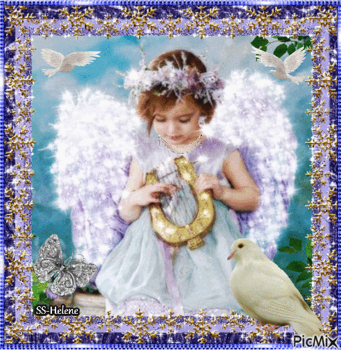 A little babygirl angel. - GIF animé gratuit