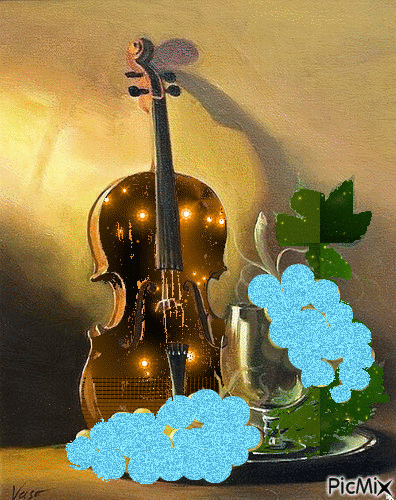 Натюрморт со скрипкой - Darmowy animowany GIF