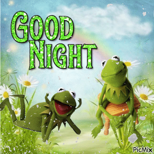 Kermit Good Night - Бесплатный анимированный гифка